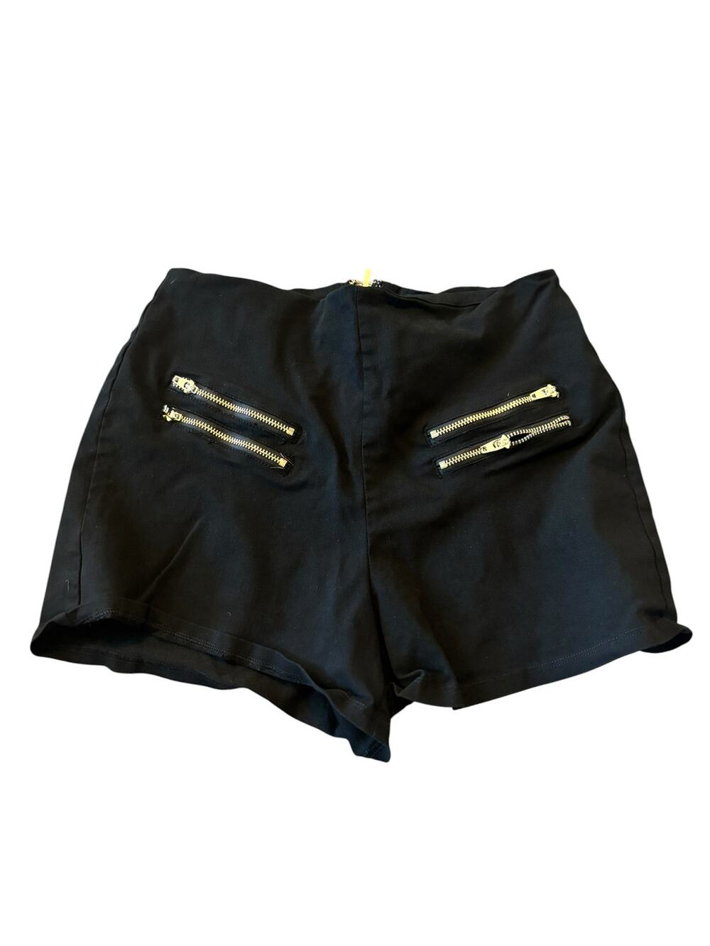 bebe Black Shorts Size S Gold Zippers